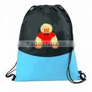 customized animal printed PolyPro Non Woven Drawstring Logo Backpack canvas fashion school bags logo printed 14