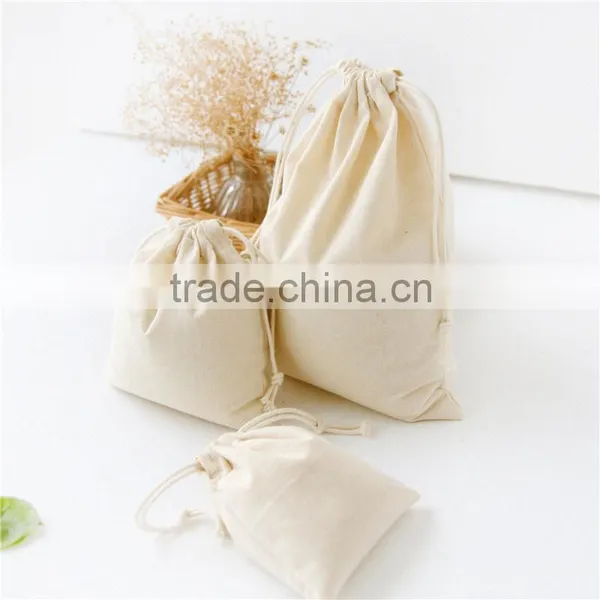 Printed Fashion Cotton Bag With Ribbon Drawstring photo-6