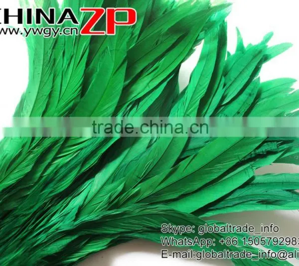 Leading Supplier CHINAZP Bulk Sale High Quality Colored Green Chicken Fully Dyed Roosters Feathers photo-4