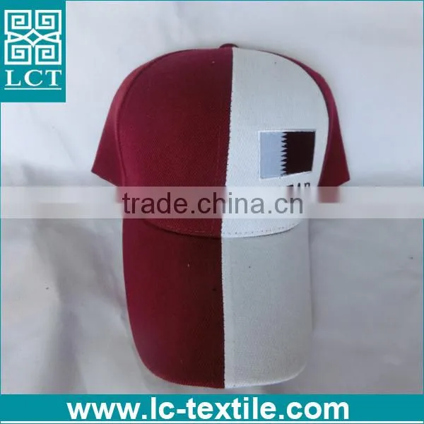 Unique Baseball Cap With QATAR National Flag Embroidery photo-2
