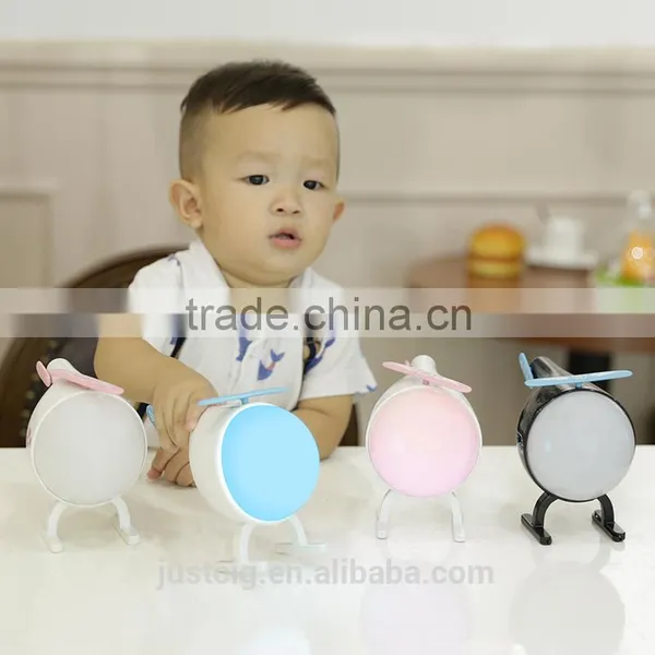 Colorful Night Light Helicopter Intelligent Timed Night Light Rechargeable Touch Sensor LED Lamp for Baby Kids photo-2