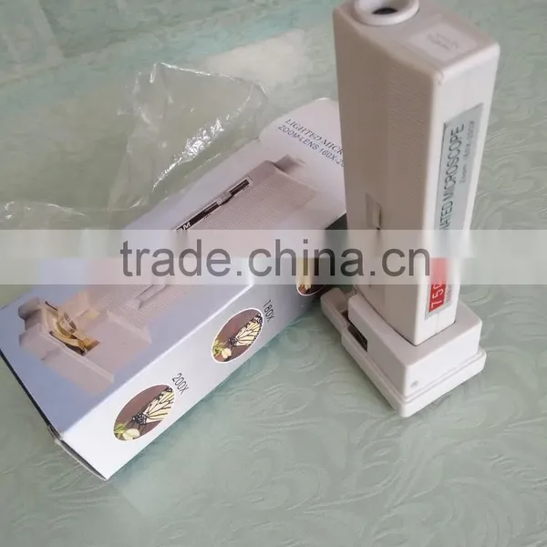 lighted microscope zoom-lens 160X-200x