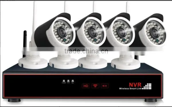 IR Remote Controller Bullet Waterproof ip Camera 4 Channel Wireless NVR Kit Wifi Cctv Camera System photo-2