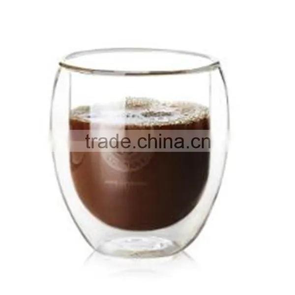 New Product 400ml Without Handle Borosilicate Double Wall Glass Cup.coffee Juice Glass Cup photo-2