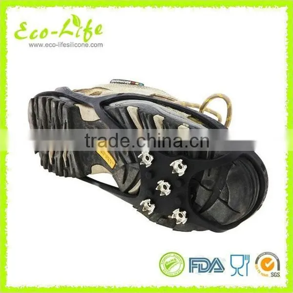 4 Sizes Outdoor Anti-slip Silicone Shoe Spikes Grips, Snow Ice Crampons, Hiking Cleats photo-4