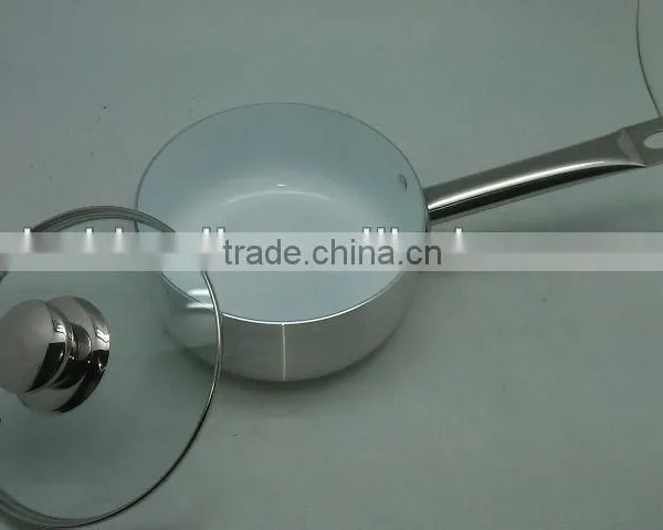 Polishing Cookware /sauce Pan With Ceramic Coating/stanless Steel Handle Sauce Pan