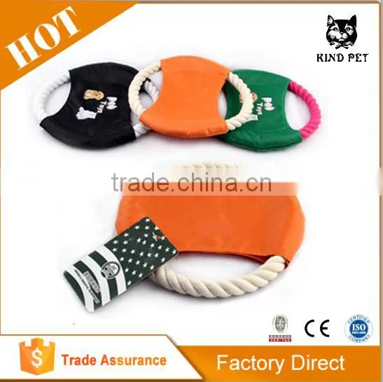 Rope Frisbee Dog Toy Chew Throw Fetch photo-5