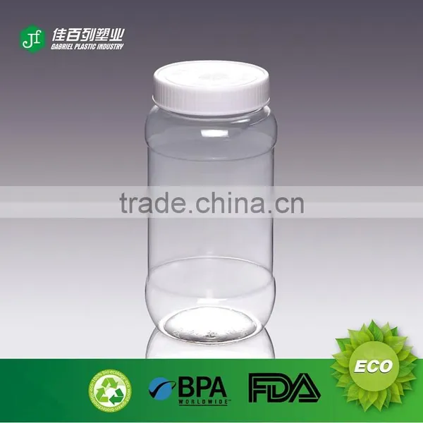 Clear PET Platic Bottles Jars