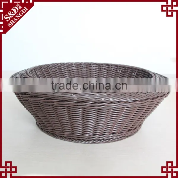 Handweaved Strong Functional Rattan Round Bread Fruit Basket for Supermarket photo-5