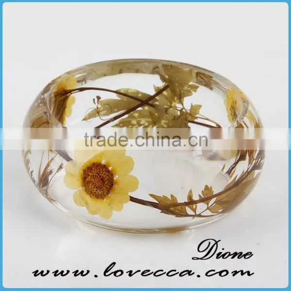 Latest Design Daily Wear Bangle Dry Flower Resin Bracelets photo-5