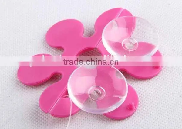 Flower Shaped With Two Suckers Folding Toothbrush Holder photo-2