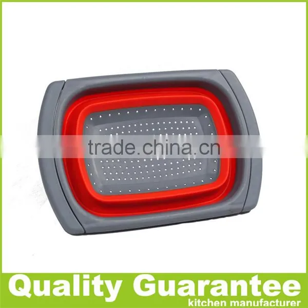 Collapsible Silicone Colander High Quality Silicone Strainer Kitchen Strainer photo-2