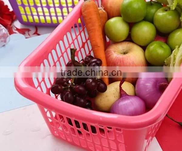 Promotional Plastic Large Size Storage Basket Kitchen Accessories Wash Fruit Vegetable Sieve Storage Basket Dropping Water photo-3