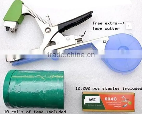Nursery Plant Tying Tapetool Tapener Machine 10 Rolls Tapes Staples Extra Blade 550204 photo-2