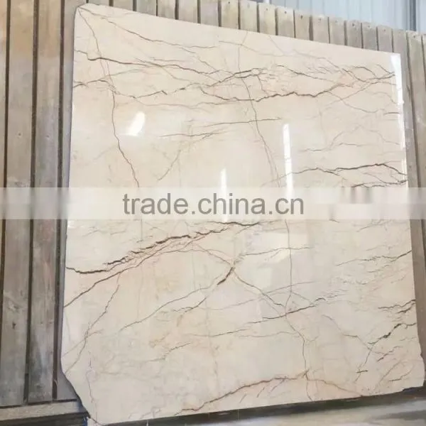 High Quality Polished Cream Color Natural Marble Big Slabs and Tiles BF12-03314a photo-3