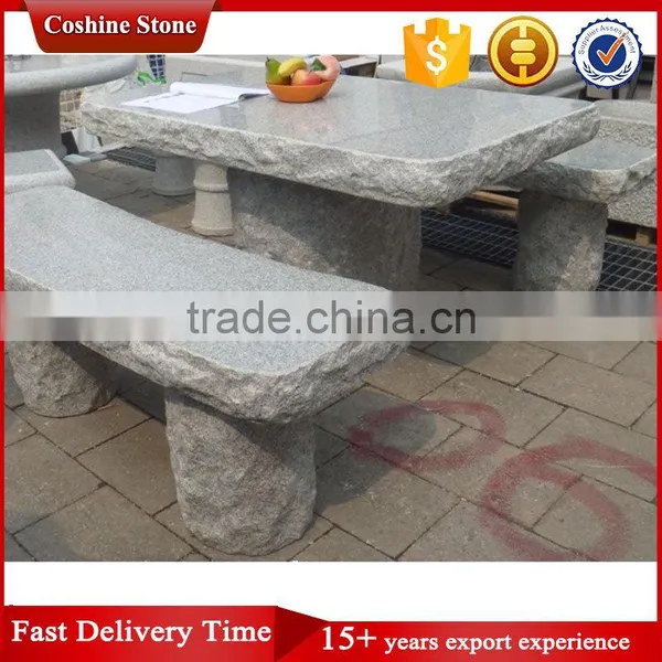 Beauty Design Garden Granite Table Set, Patio Stone Table and Bench photo-3