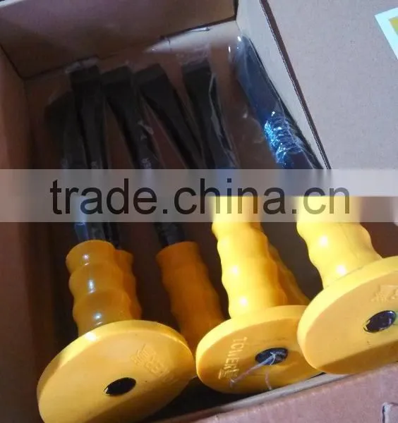 Carbon Steel Drop Forged Chisel With Rubber Handle photo-2