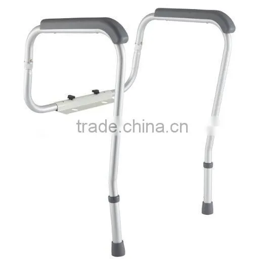 Adjustable Metal White Stand Alone Toilet Safety Rails