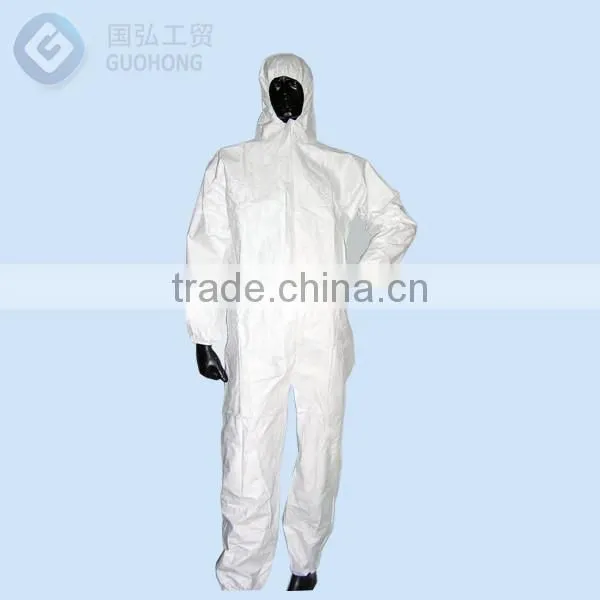 White Color Microporous Non-woven Work Disposable Coverall photo-3