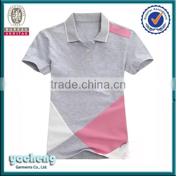 High Quality Patch Custom Plain Dyed Polo Cotton T-shirt