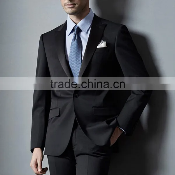 2015 Classic Style Bulk Wholesale Men's Wedding Suits Black Suit & Uniform for Business & Party photo-5