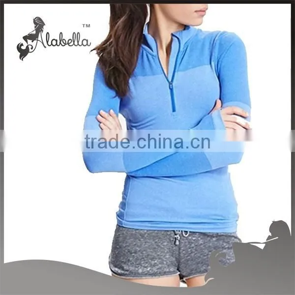 Thumbholes Women Pullover Hoodie 1/4 Zip Pullover Sweatshirt photo-3