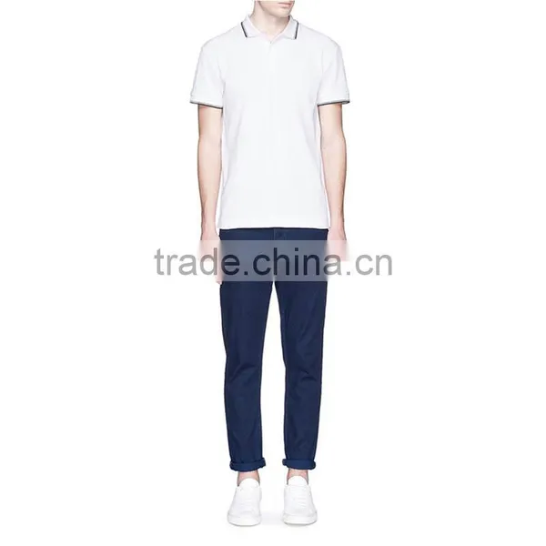 China Wholesale Blank White Polo Shirts Cheap Double Collar Polo Shirt photo-4