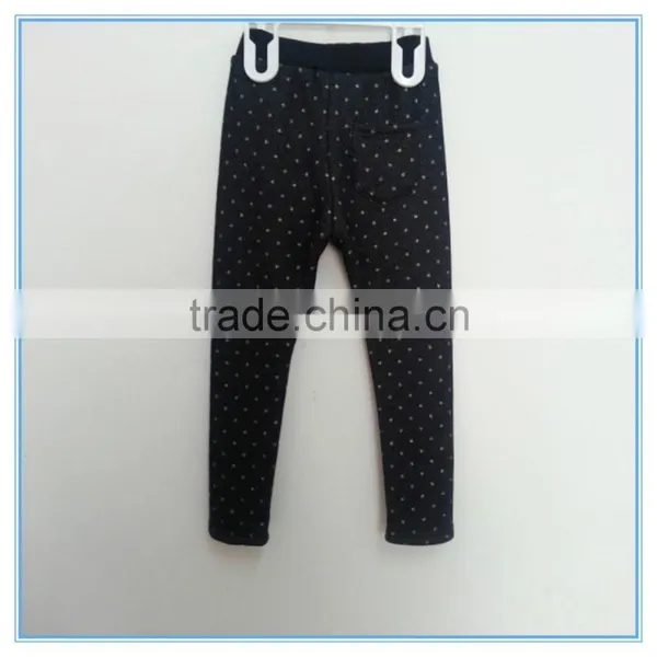 OEM Children Girls Winter Leggings, Children Fashion Winter Pants Plain Pants, Elastic Waist Leggings photo-5