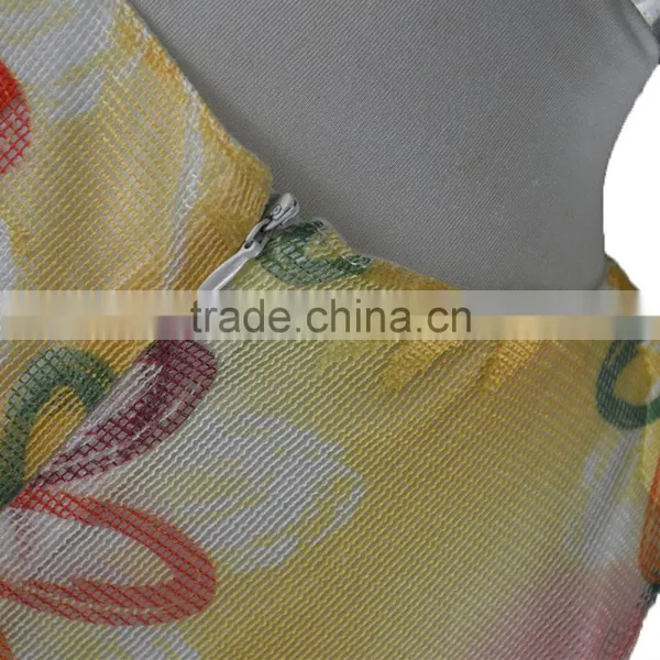 Long Sleeveless Cotton Net Frock Design Girl Dress With Flower for Kids photo-4