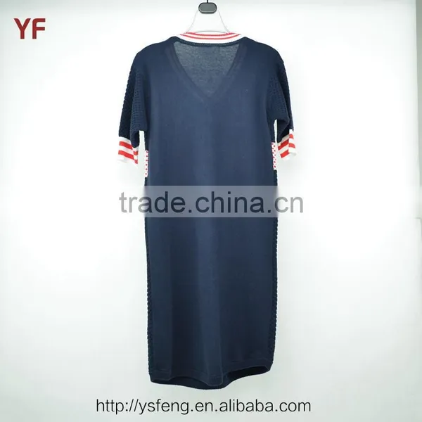 Cotton Materials Women Casual One Piece Latest Sweater Dress Designs photo-2