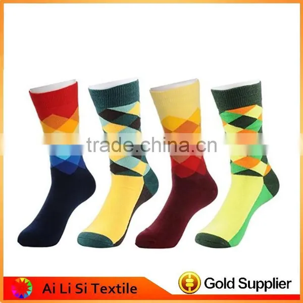 Hot Selling Christmas Kawaii Funny Sock Stripes Argyle Colorful Men's Dress Socks Made in China photo-5