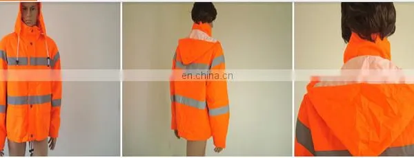Safety Reflective Rain Coat Waterproof Clothe photo-6