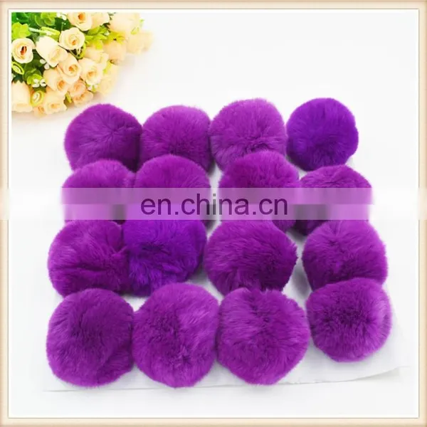 Hand Made Top Quality 2015 Newest Black Rabbit Fur Pompom photo-5