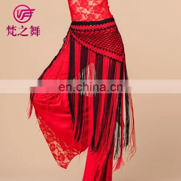 Tribal Long Tassel Multy Colors Belly Dance Hip Scarf Y-2038# photo-3