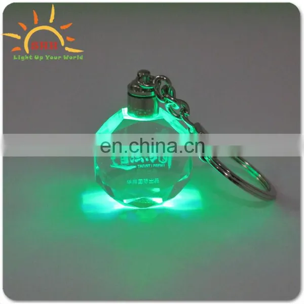 Hot Sales Best Flashing LED Keychain, Glass Transparent Multi Visual Effect photo-4