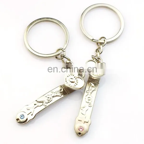 Hot Sell Costom Engraved Metal Keychains With Bag photo-3