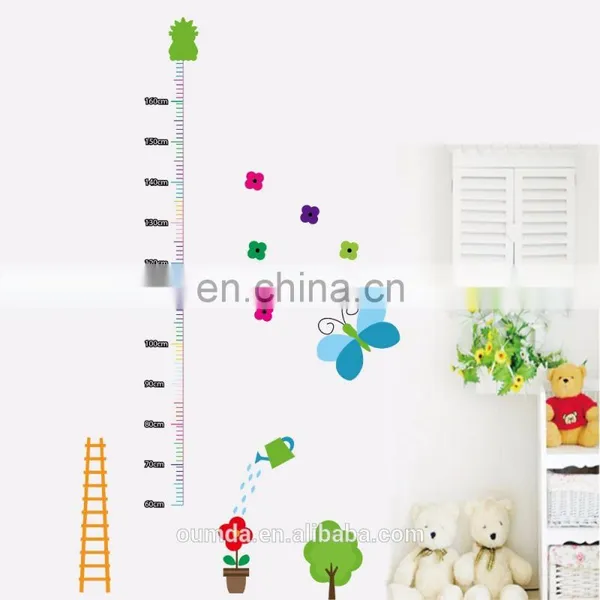 Wholesale Height Measurement Growth Chart Ruler Wall Stickers for Kids