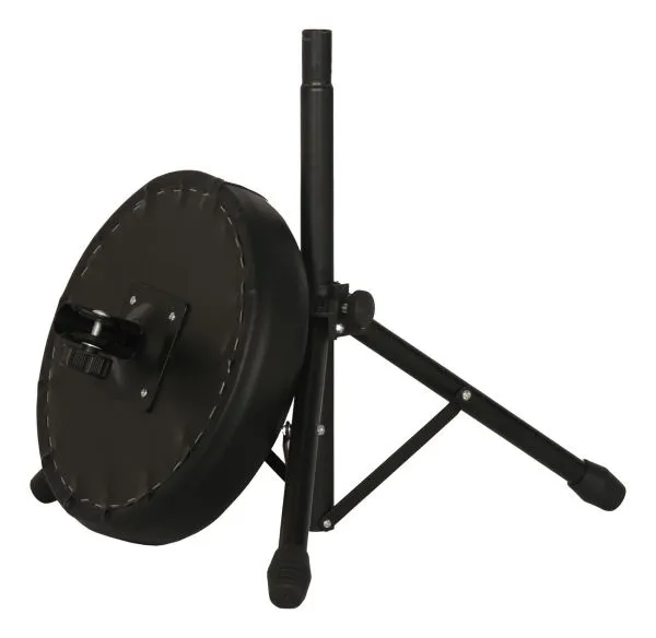 Good Quality Height-adjustable Leather and Iron Round Drum Stool photo-2