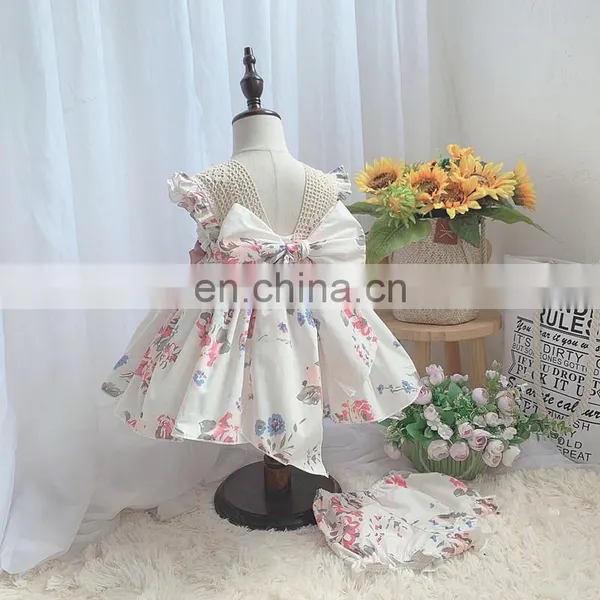 Summer Lolita Spanish Princess Dress Bow Print Sleeveless Ball Gown Vintage Birthday Easter Party Dress For Girl photo-2