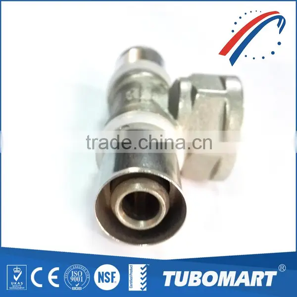 Gas Pipe Parts Brass 3 Way Tube Connector Copper Unequal Tee Male Female Tee Fitting photo-6