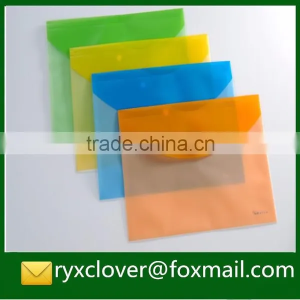 High Quality OEM PP Plastic Button Closure Document Bag photo-3