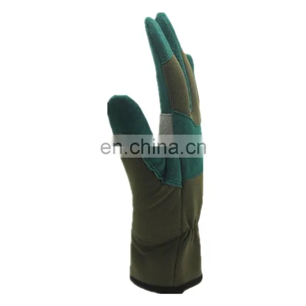 Factory Custom Industrial Construction Cowhide Warm Leather Work Safety Mechanical Gardening Gloves photo-2
