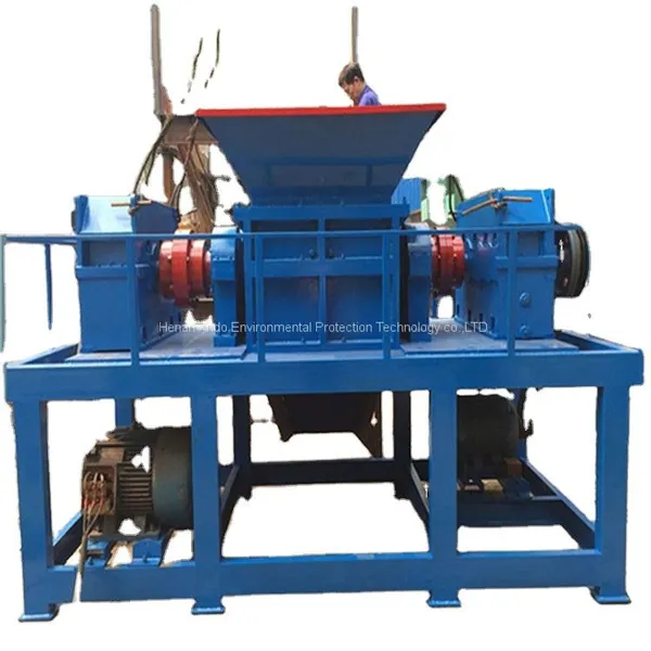 Customized Double Shaft Metal Shredder Crusher Machine for Crushing Rubber/plastic/ Car Shell photo-3
