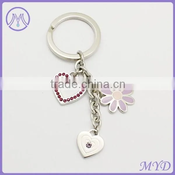 Heart Crystal Zinc Alloy Keychain photo-2
