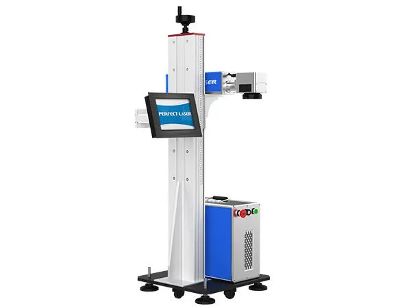 20w 30w 50w Expiry Date Online Flying Fiber Laser Marking Machine With Product Line for Date Printing on Metal photo-2