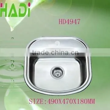 Apron Single Bowl Stainless Steel Sink With Mounting Clip HD4947 photo-2