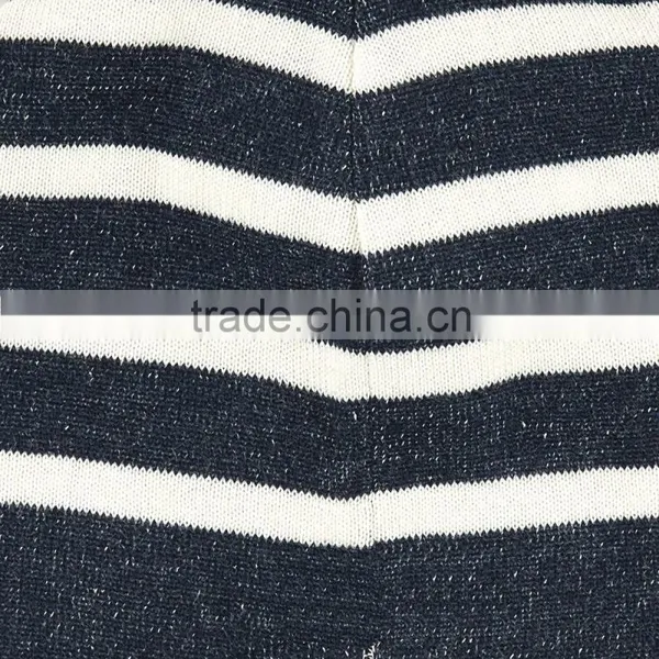 OEM Custom Black and White Stripe Hats for Kids Winter Hat photo-2