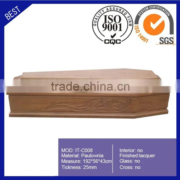 IT-C008 Funeral Supplies Italy Coffin Wooden Coffin