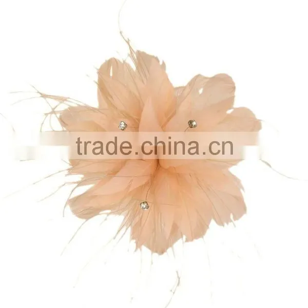 Rhinestone Feather Flower Hair Fascinator/Clip/Barrettes photo-5