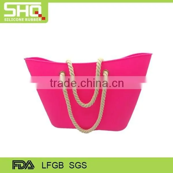 Factory Direct Wholesale Selling Silicone Handbags Silicone Shopping Bag Silicone Beach Bag Tote Bag photo-5